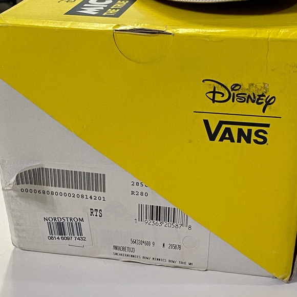 NWT Vans x Disney Minnie Mouse Red Polka Dot Puffy Bow Slip On Sneakers Size 9 - Picture 5 of 11